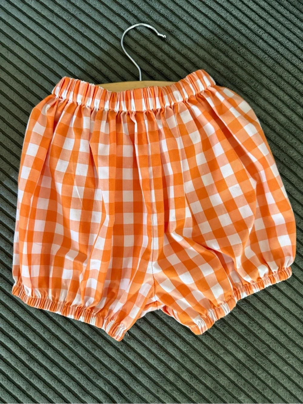 Remember Nguyen orange and white gingham bloomer Set | 24 MNTHS 🍊